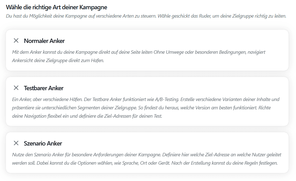 Ankersicht funktionen