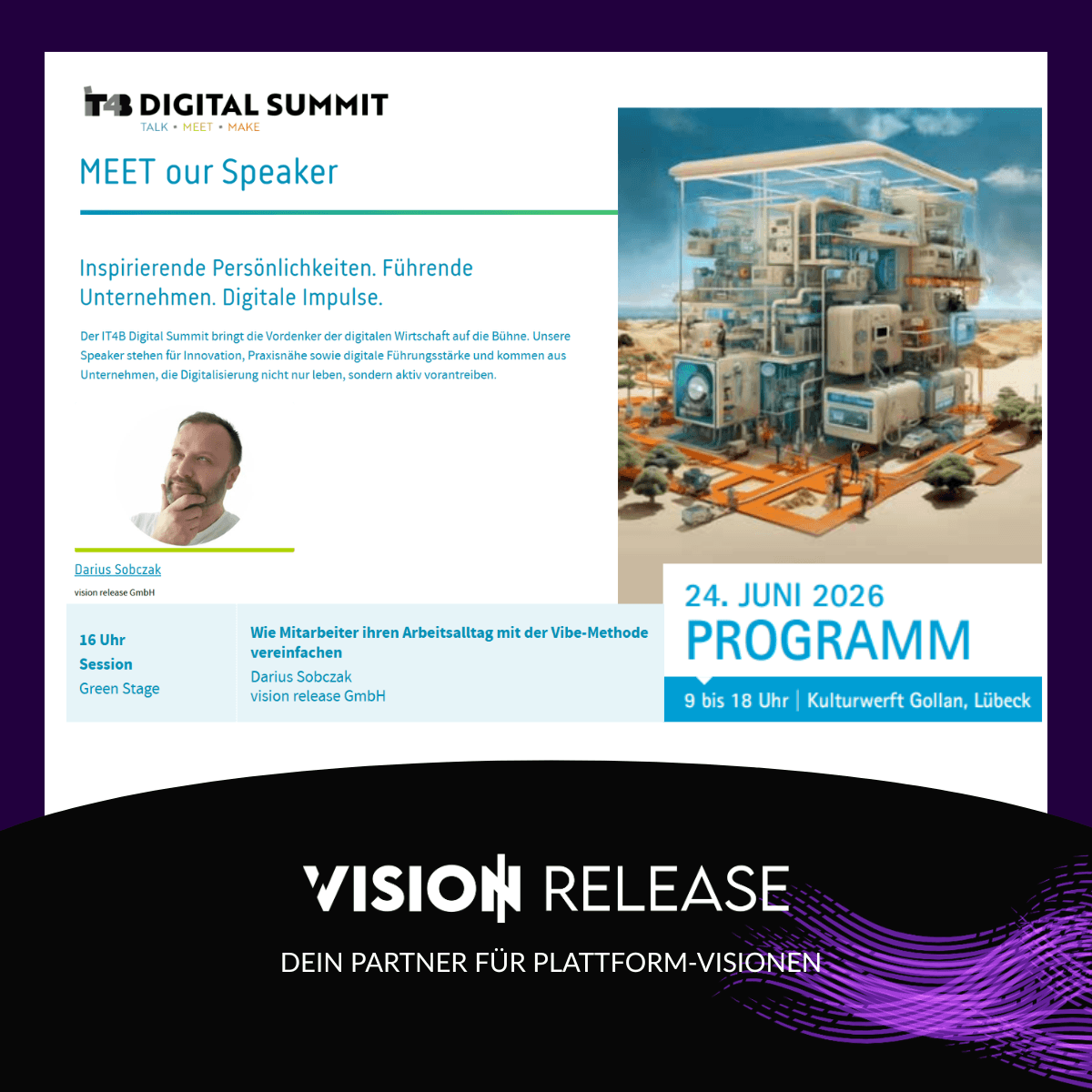 Darius als Speaker auf der IT4B 2026