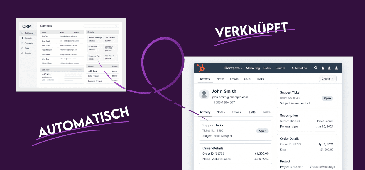 HubSpot Verknüpfung mit anderen Systemen CRM Hubspot Verknüpfung
